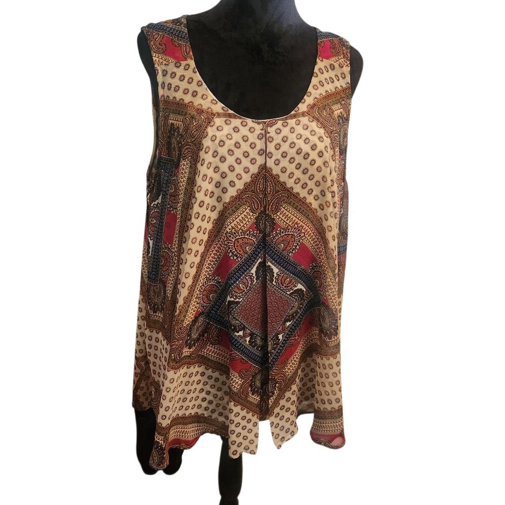 CB established 1962 Overlay Sleeveless Blouse Size 2X